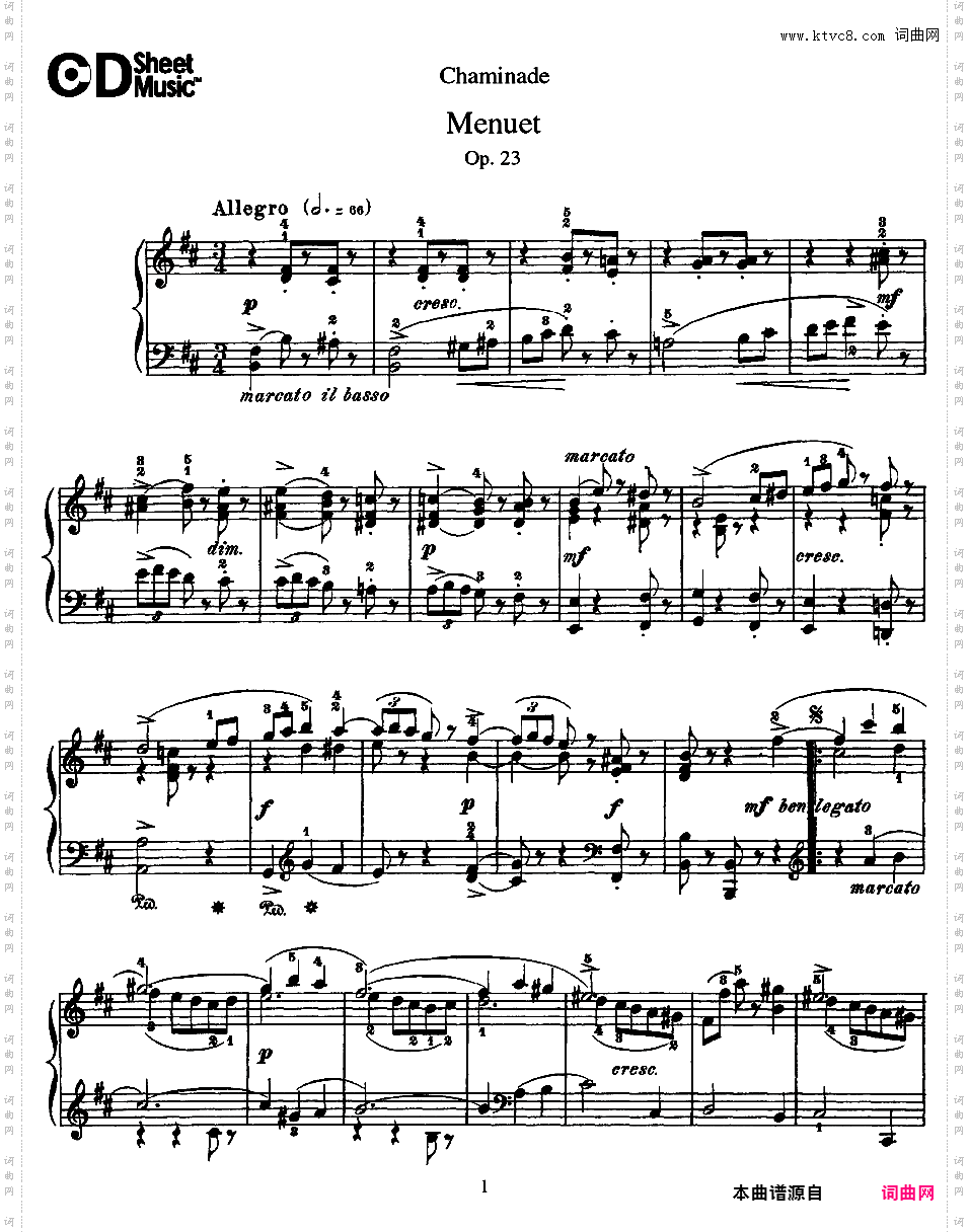 b小调小步舞曲 Menuet in b Minor Op·23