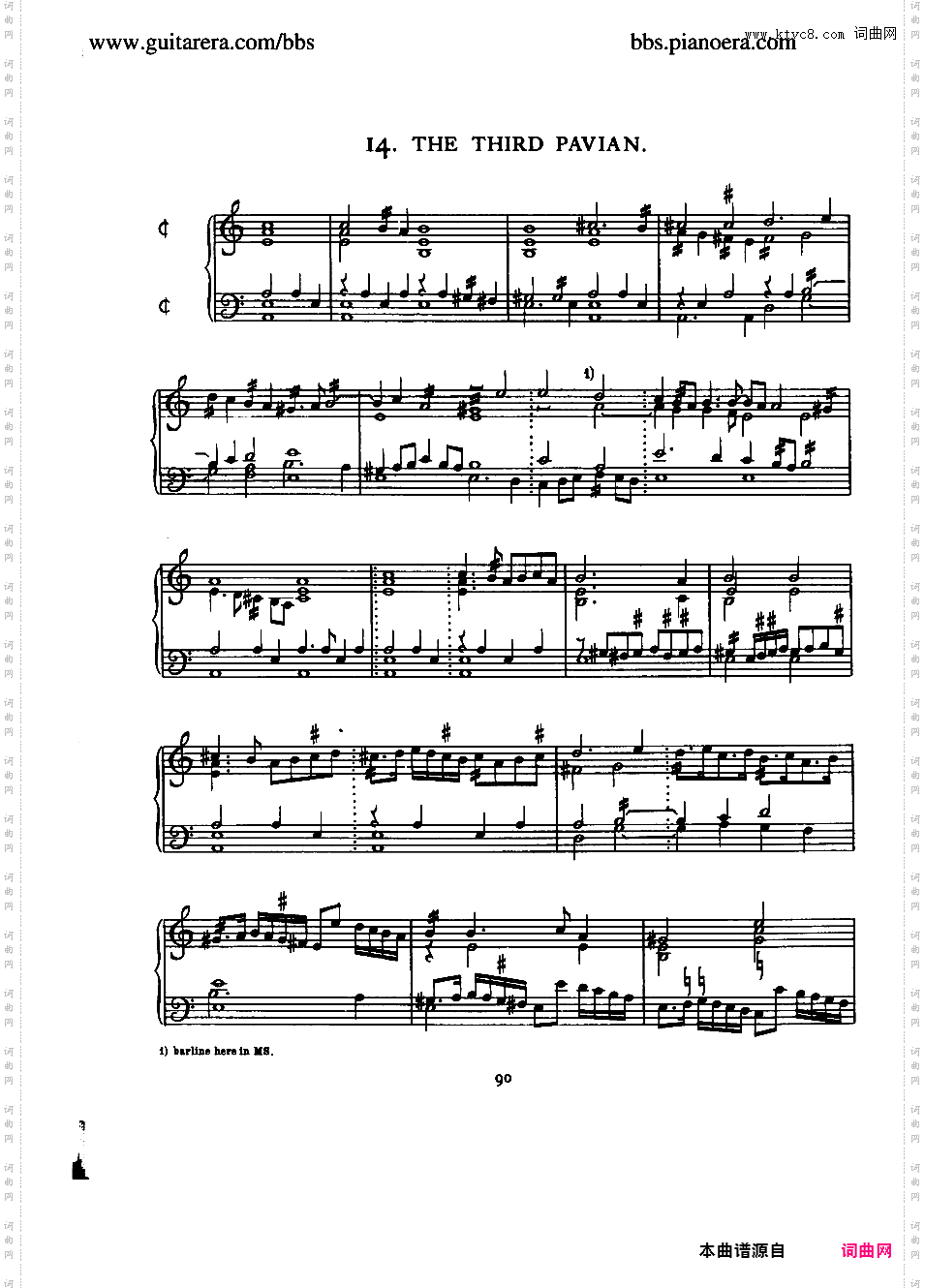 第三帕凡舞曲 The Third Pavian