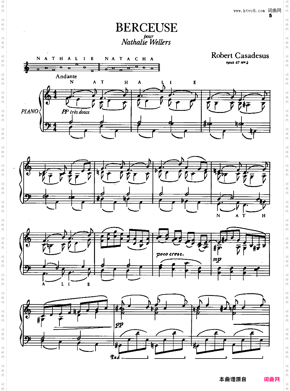 3首摇篮曲 Trois Berceuses From Op·67