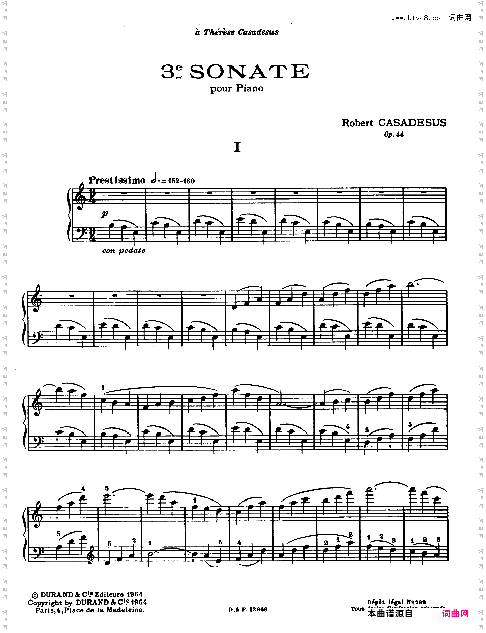 第三奏鸣曲 piano Sonata No·3 op44