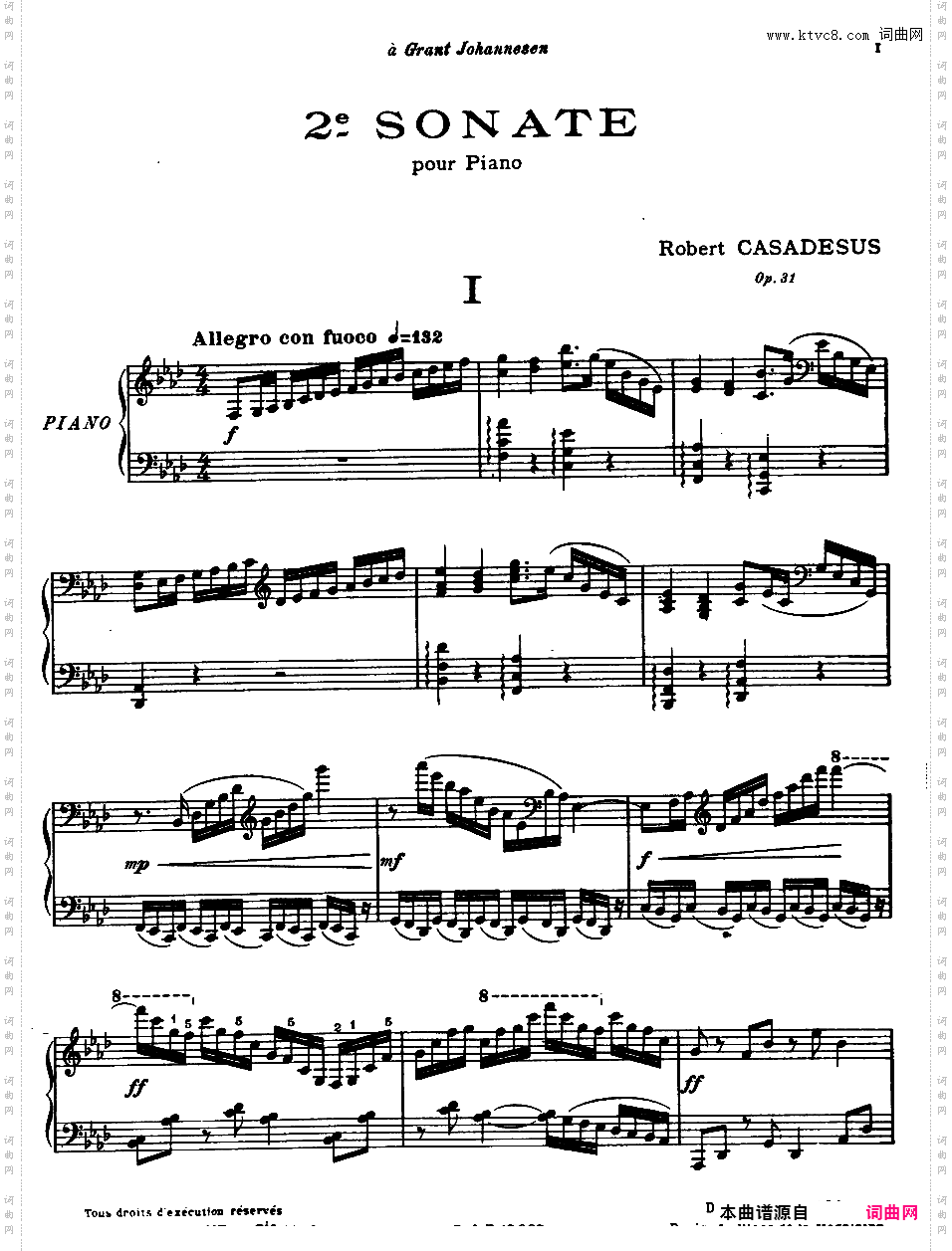 f小调第二钢琴奏鸣曲 Piano Sonata No·2 in f Minor Op·31