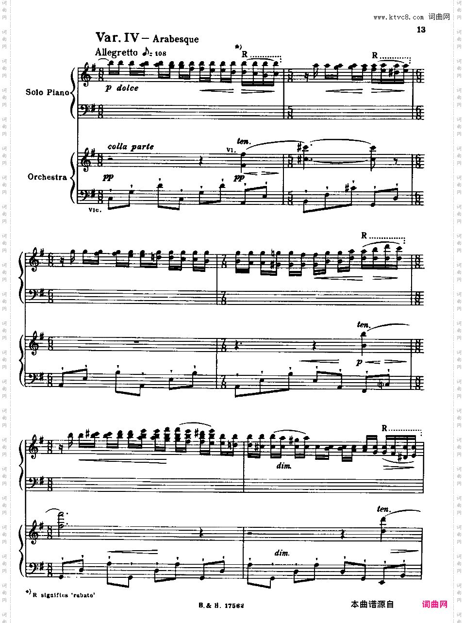 Diversions for Piano left hand and Orchestra op21