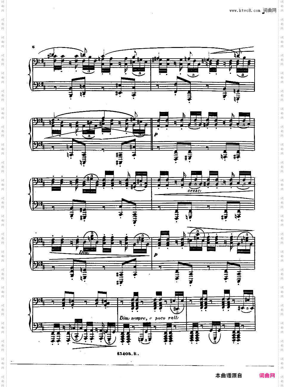 B大调第四号夜曲“蟋蟀”Nocturne No·4 ·