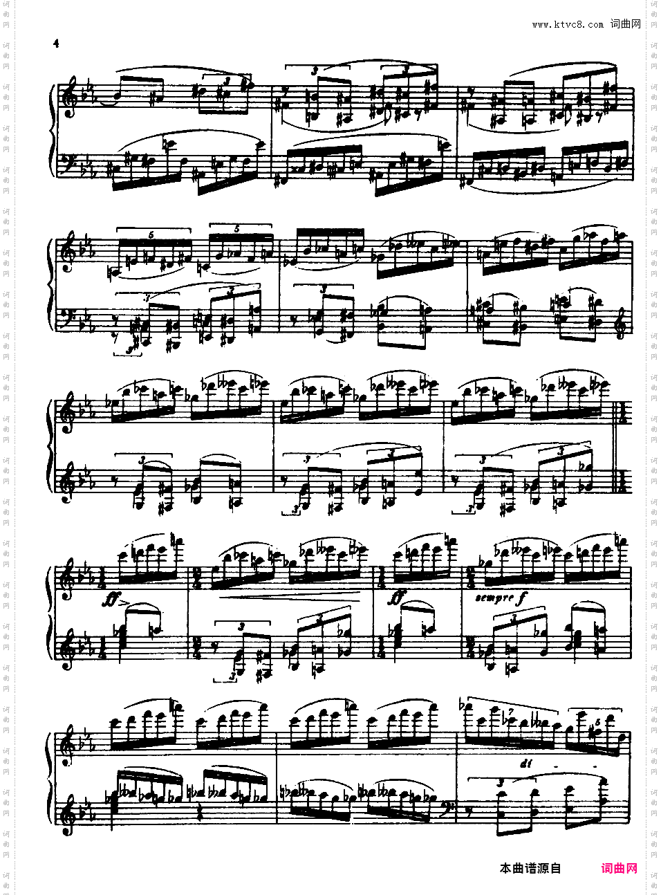 4首练习曲 4 Etudes Op·7Stravinsky op7n1 Etude