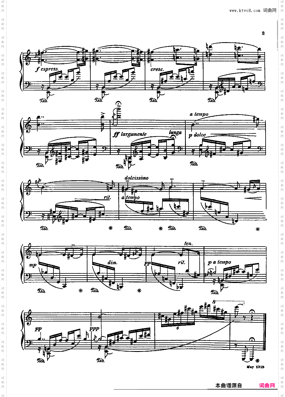 3首左手即兴曲 3 Improvisations for the Left-Hand H·134