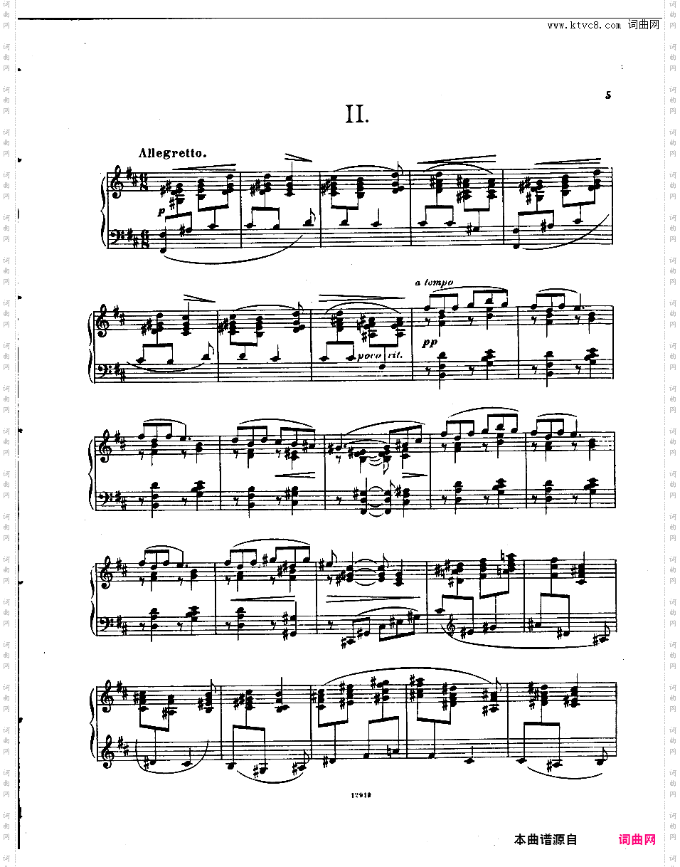 可爱的旋律 Mélodies Mignonnes Op·52
