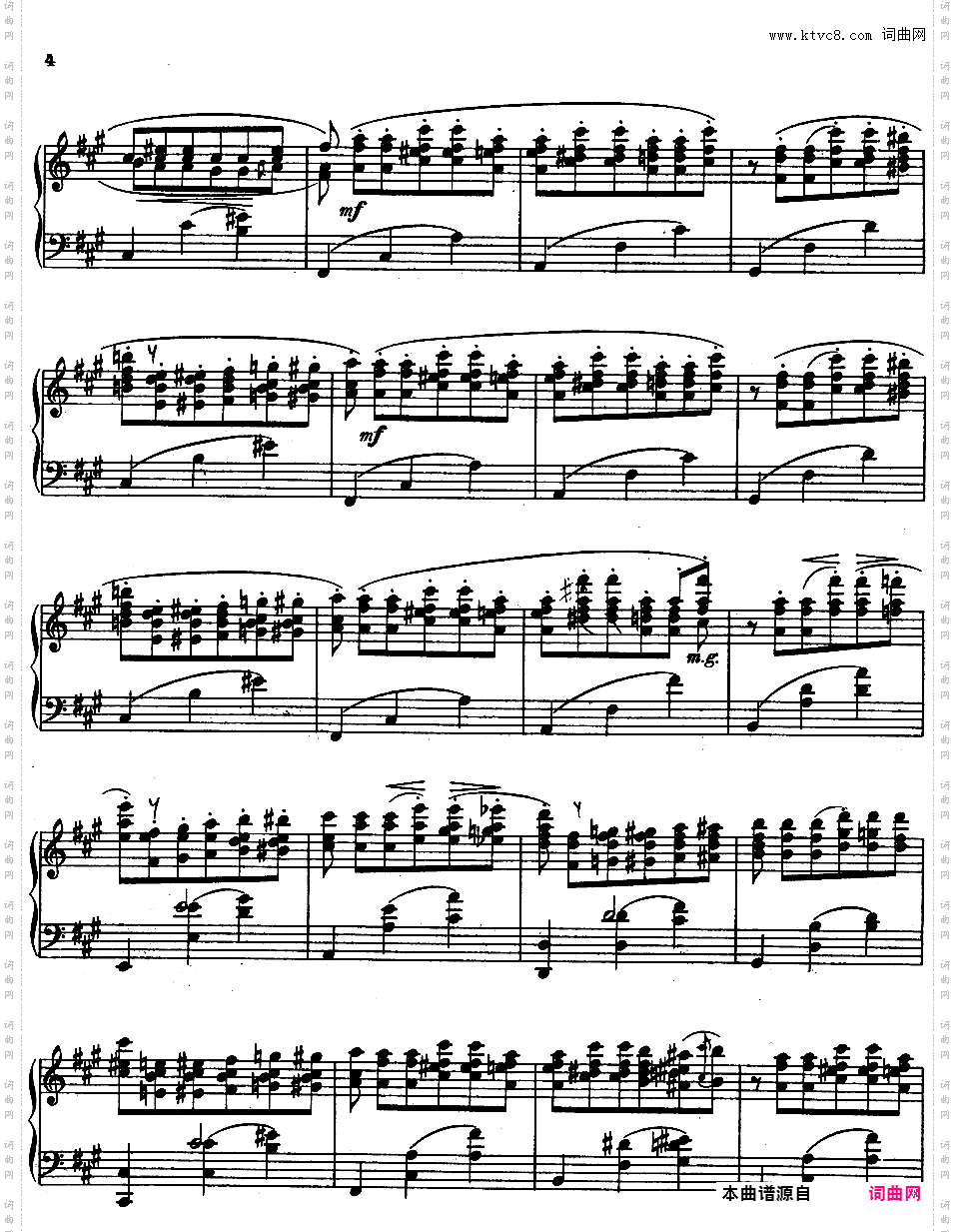 升f小调音乐会练习曲 Etude de Concert in f-sharp Minor Op·24