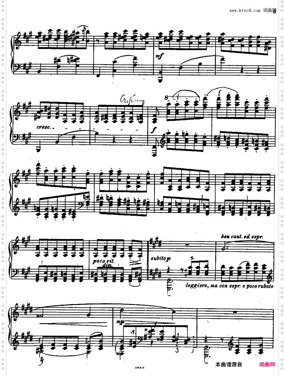 升f小调音乐会练习曲 Etude de Concert in f-sharp Minor Op·24