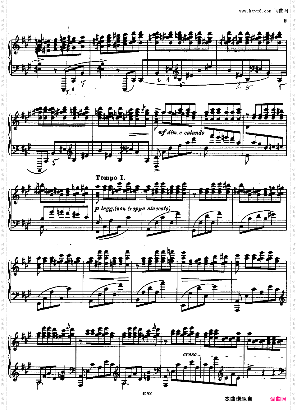 升f小调音乐会练习曲 Etude de Concert in f-sharp Minor Op·24