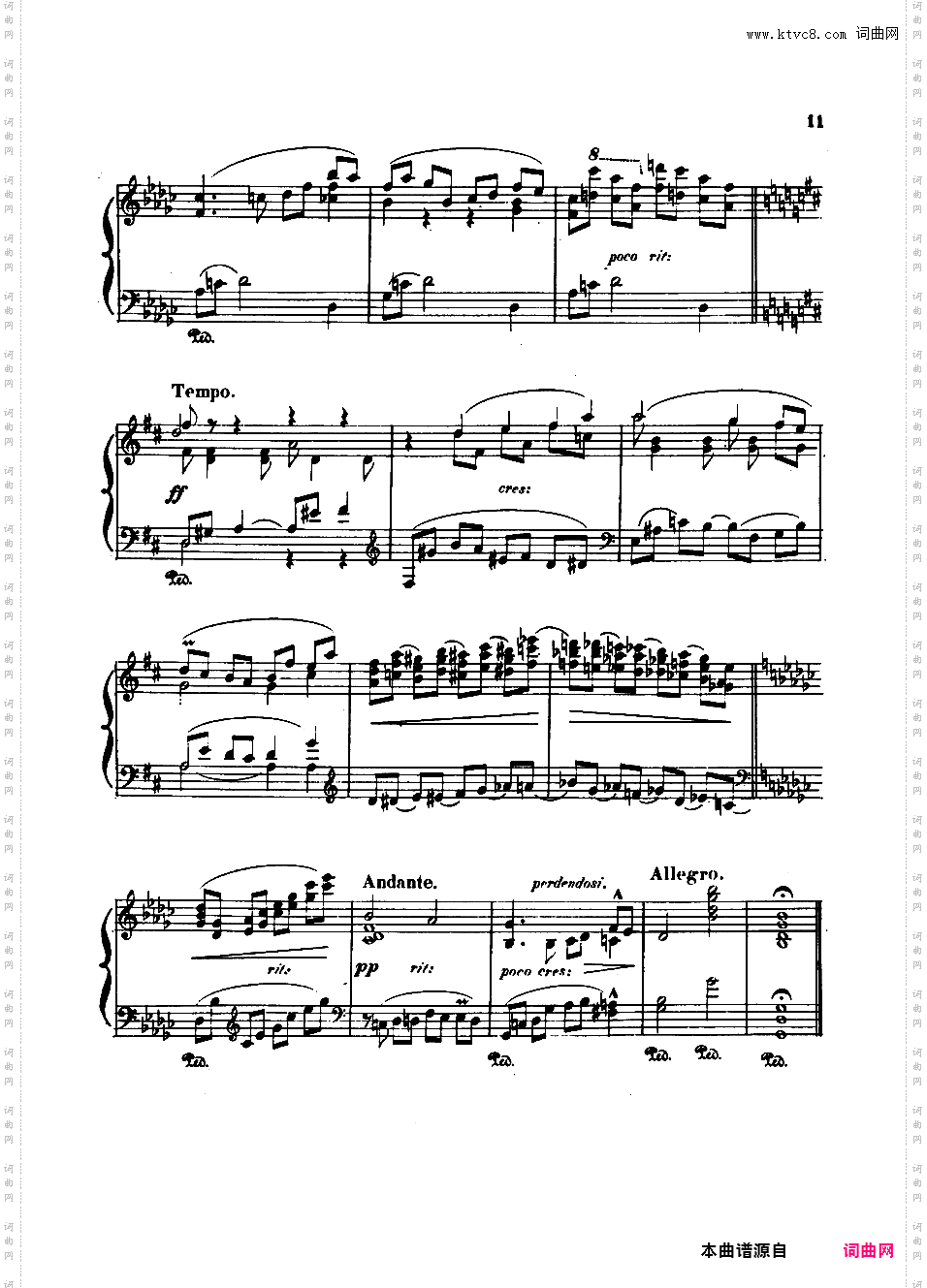 降G大调第五钢琴奏鸣曲 Piano Sonata No·5 in G-flat Major Op·82