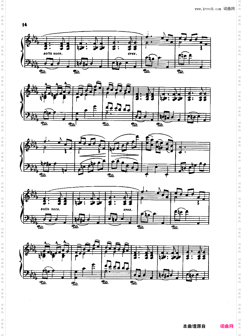 降G大调第五钢琴奏鸣曲 Piano Sonata No·5 in G-flat Major Op·82