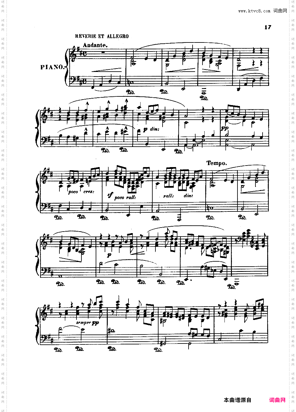 降G大调第五钢琴奏鸣曲 Piano Sonata No·5 in G-flat Major Op·82