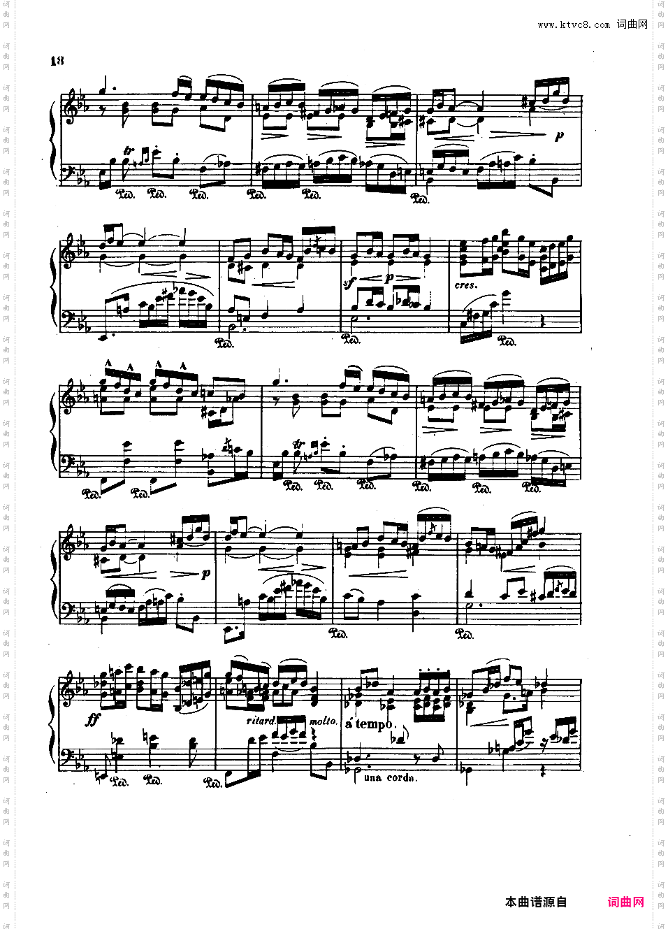 A大调第四钢琴奏鸣曲 Piano Sonata No·4 Op·72