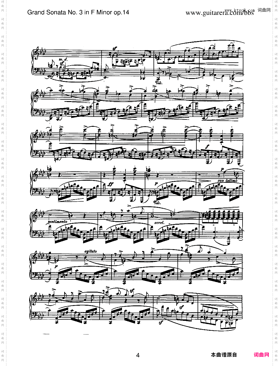 f小调第三钢琴奏鸣曲 Piano Sonata No·3 in f Minor Op·14Schumann - Piano Sonata No【1】·3 in f Minor Op·14