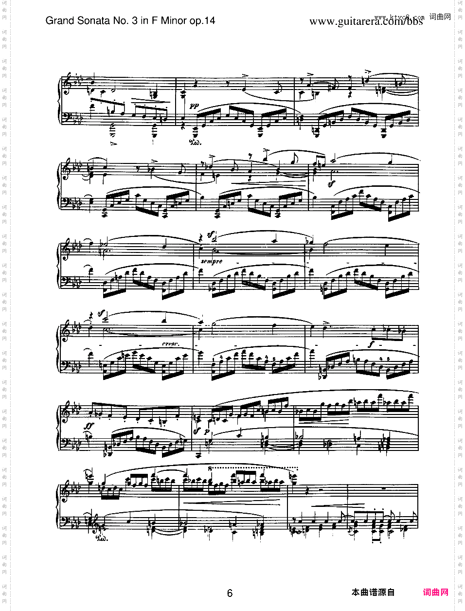 f小调第三钢琴奏鸣曲 Piano Sonata No·3 in f Minor Op·14Schumann - Piano Sonata No【1】·3 in f Minor Op·14