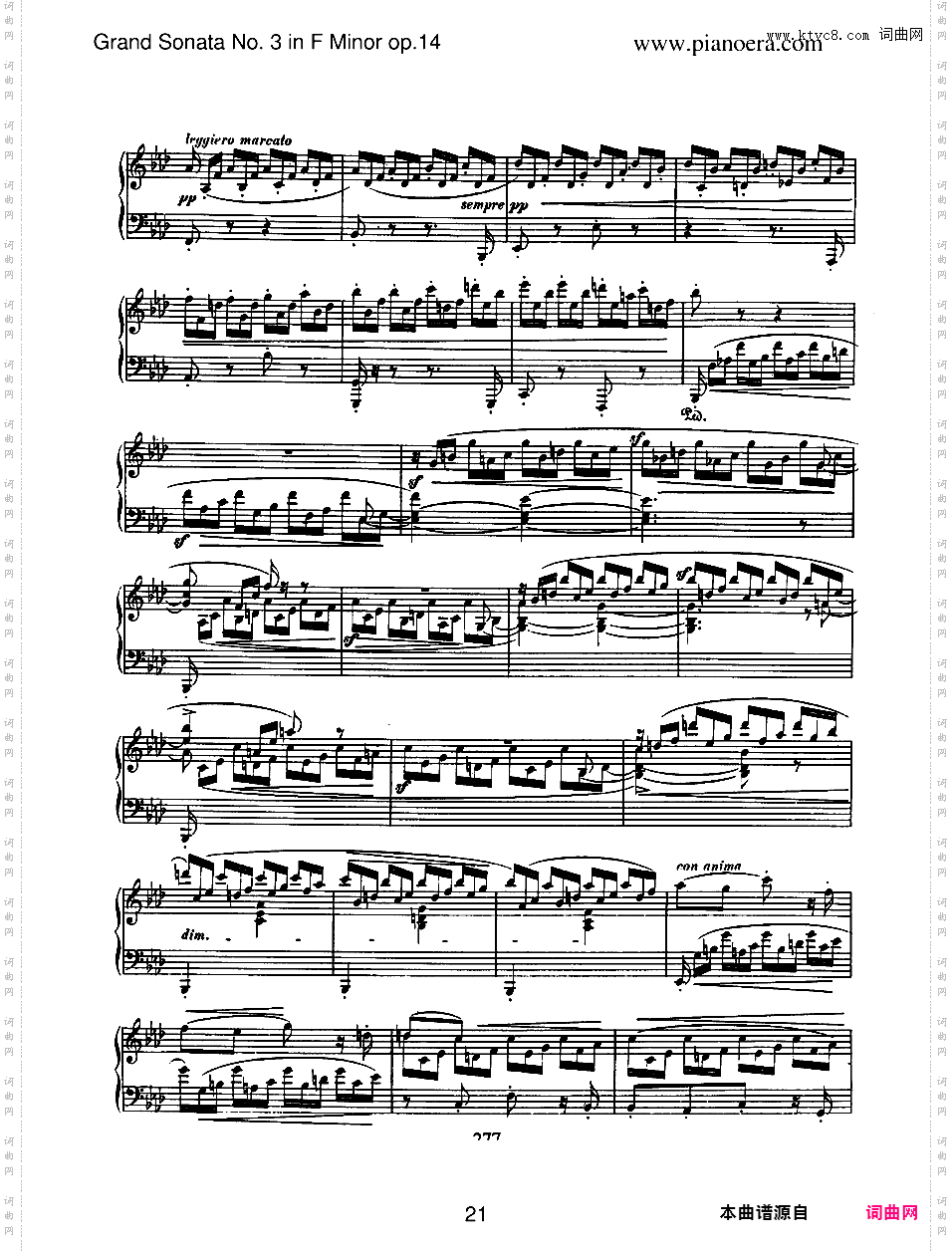 f小调第三钢琴奏鸣曲 Piano Sonata No·3 in f Minor Op·14Schumann - Piano Sonata No【1】·3 in f Minor Op·14