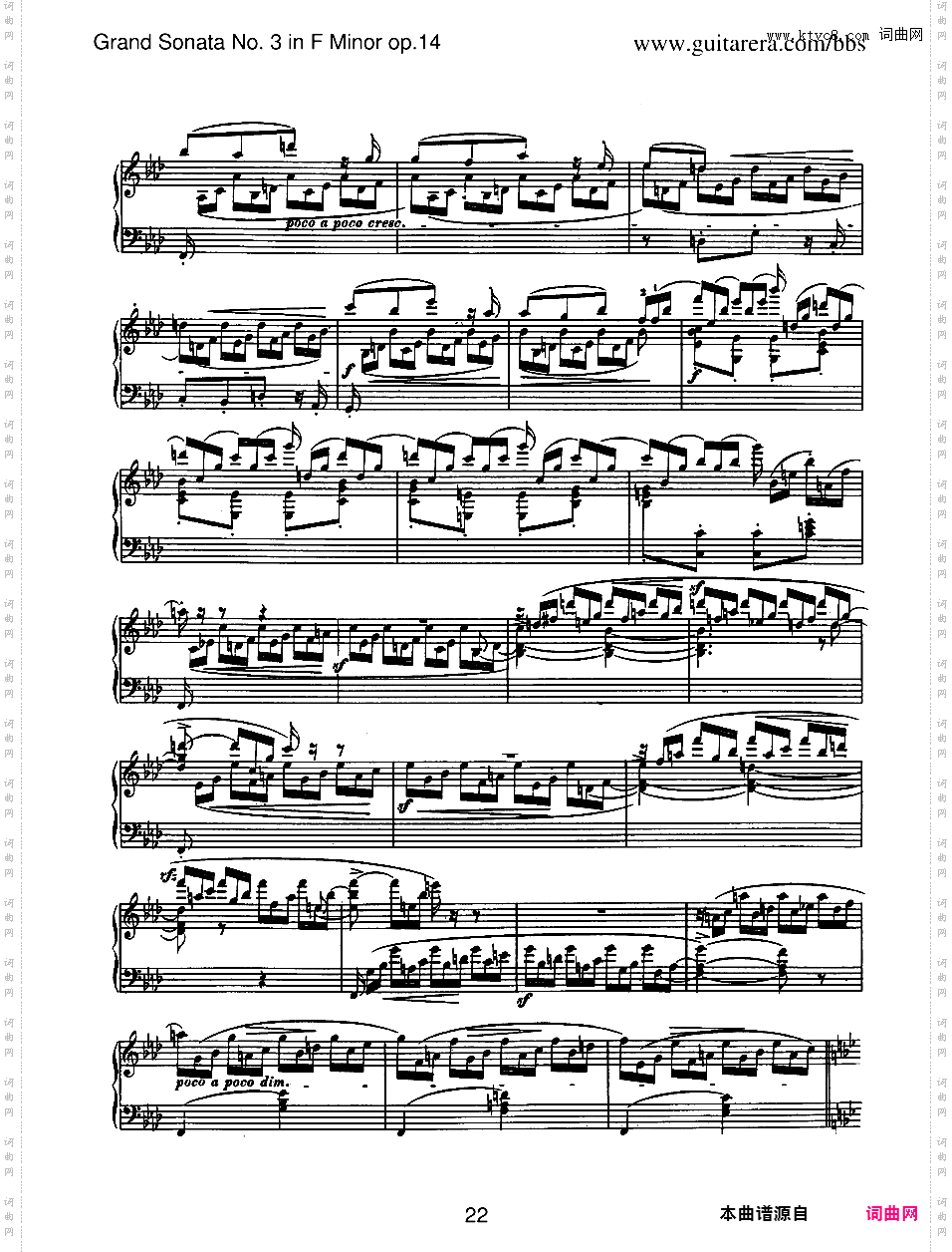 f小调第三钢琴奏鸣曲 Piano Sonata No·3 in f Minor Op·14Schumann - Piano Sonata No【1】·3 in f Minor Op·14