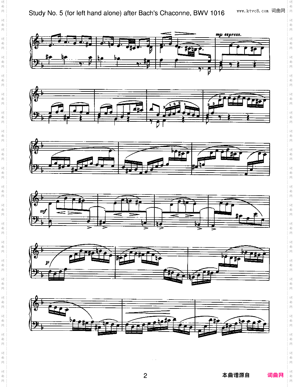 6首无编号练习曲 6 Etudes