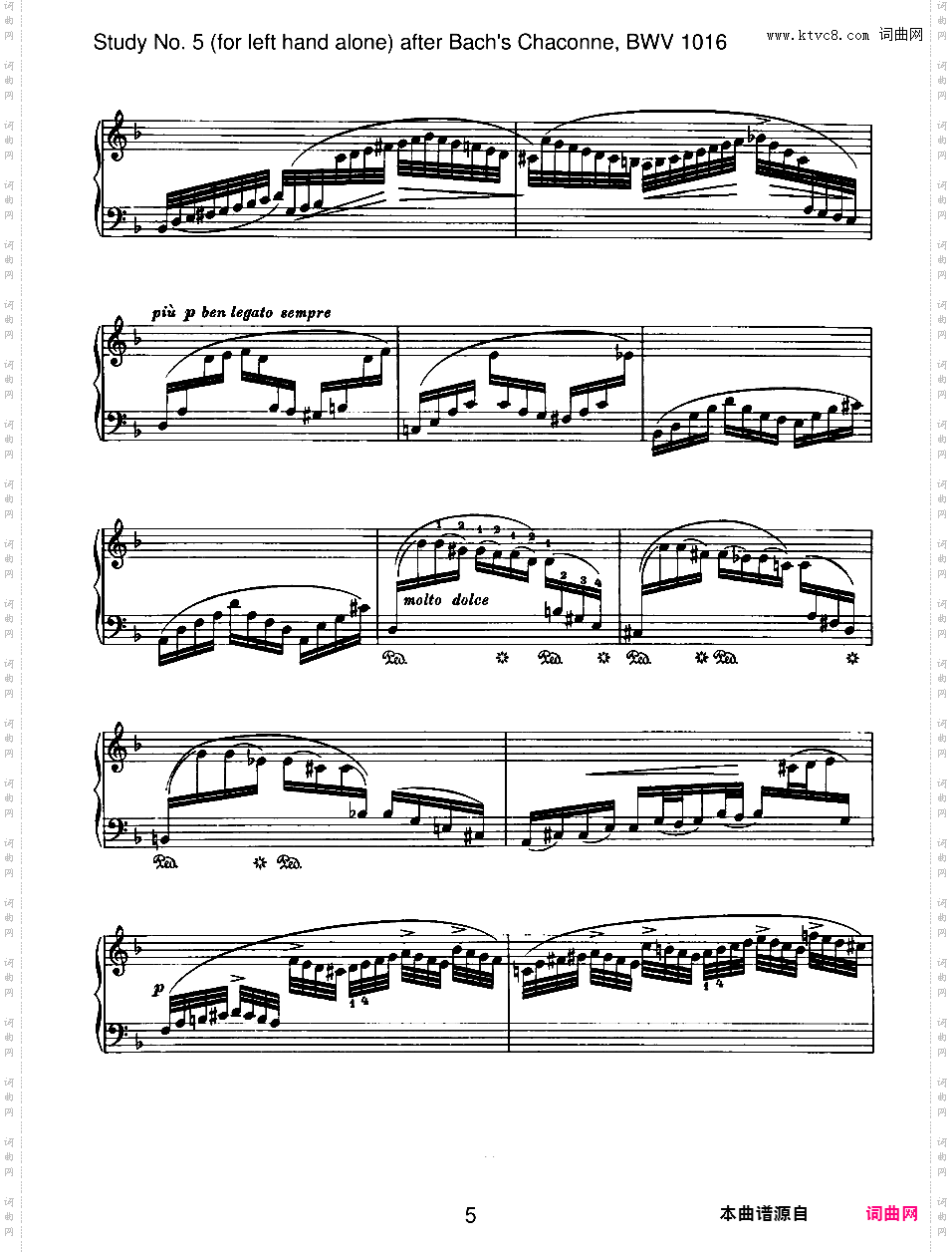 6首无编号练习曲 6 Etudes