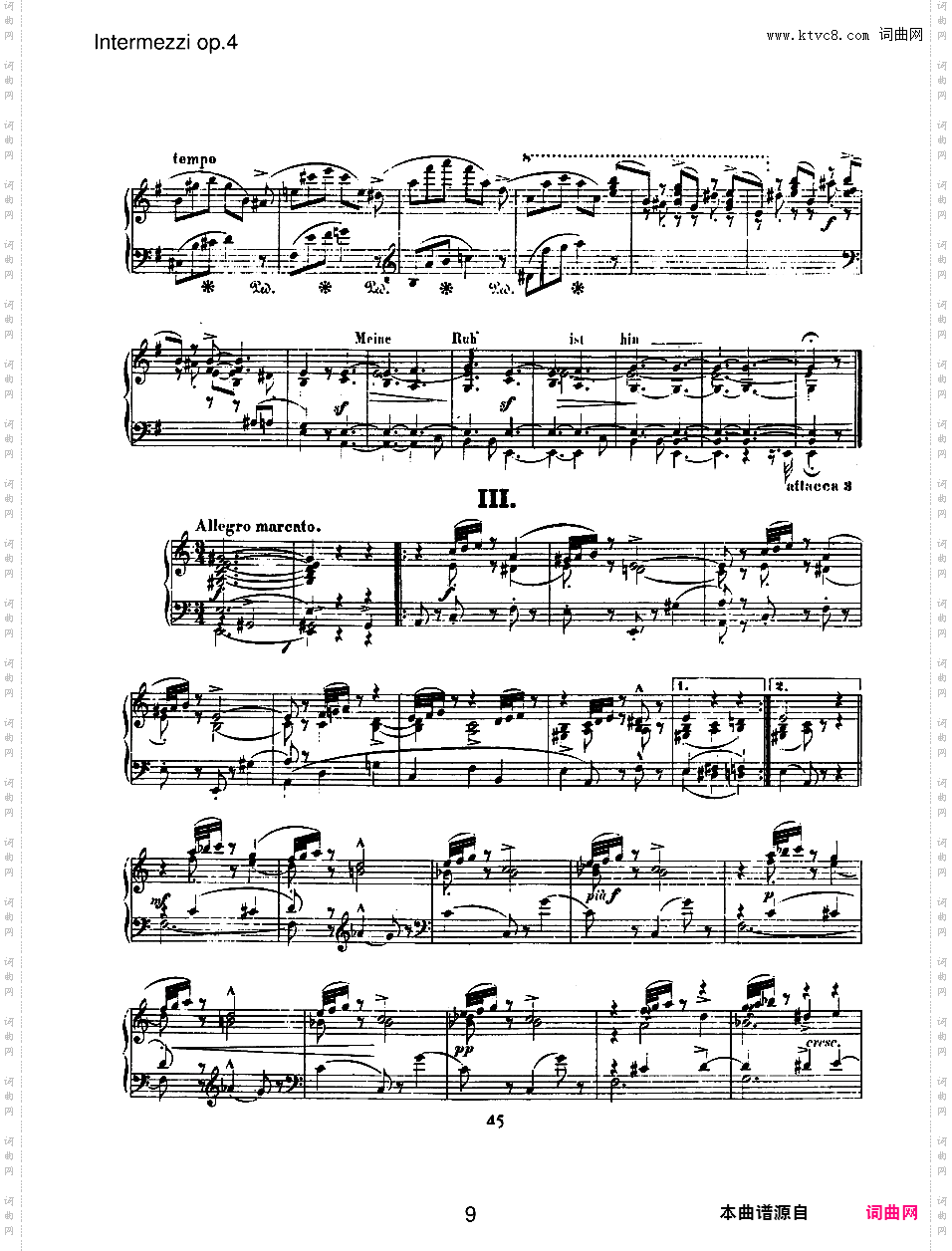 间奏曲集 Intermezzi Op·4