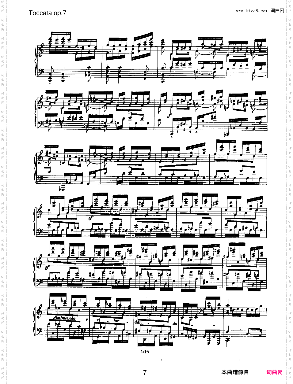 C大调托卡塔 Toccata in C Major Op·7