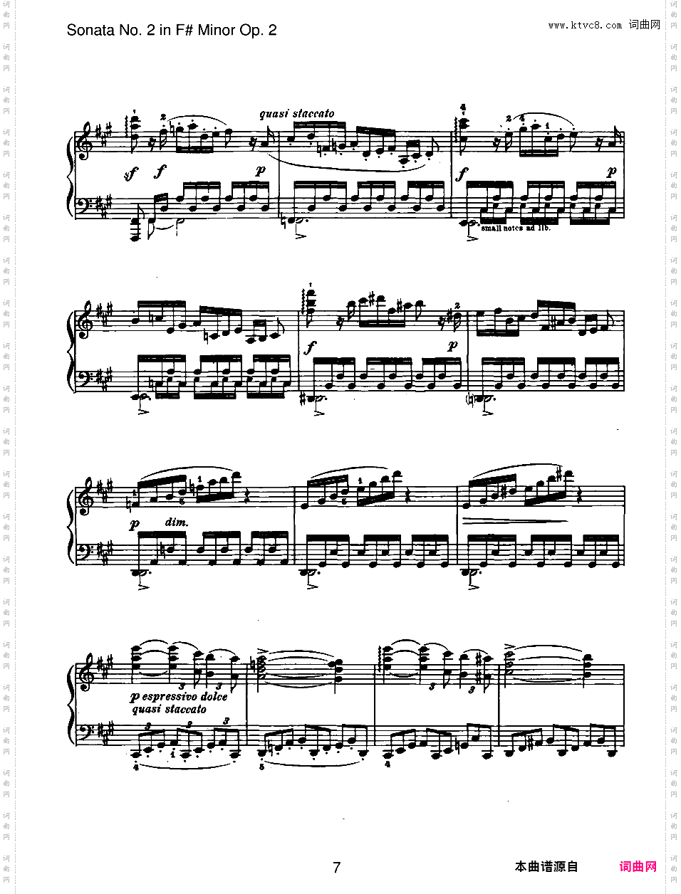 升f小调第二钢琴奏鸣曲 Piano Sonata No·2 in f# Minor Op·2