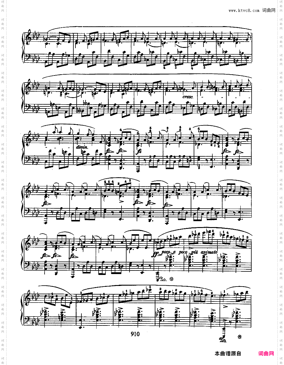 降A大调塔兰泰拉舞曲 Op·43Chopin op43 Tarantelle版本一