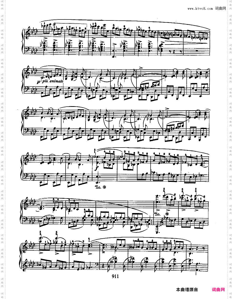 降A大调塔兰泰拉舞曲 Op·43Chopin op43 Tarantelle版本一