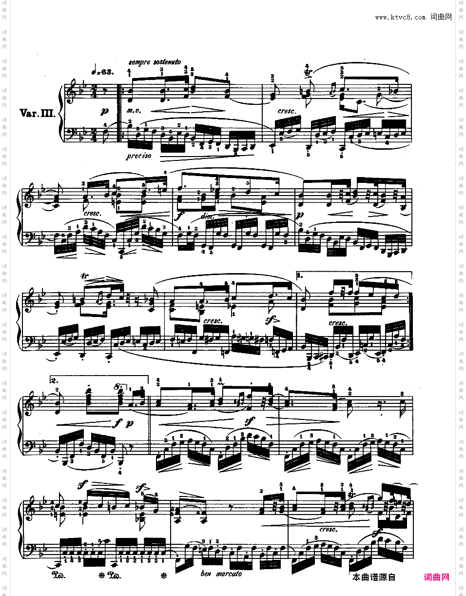 降B大调莫扎特主题变奏曲 Op·2 - 为钢琴与乐队而作Chopin op02 Variations on La Ci Darem alt