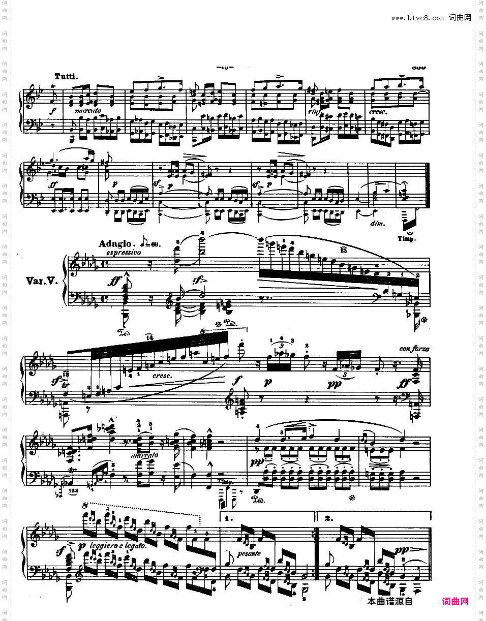 降B大调莫扎特主题变奏曲 Op·2 - 为钢琴与乐队而作Chopin op02 Variations on La Ci Darem alt
