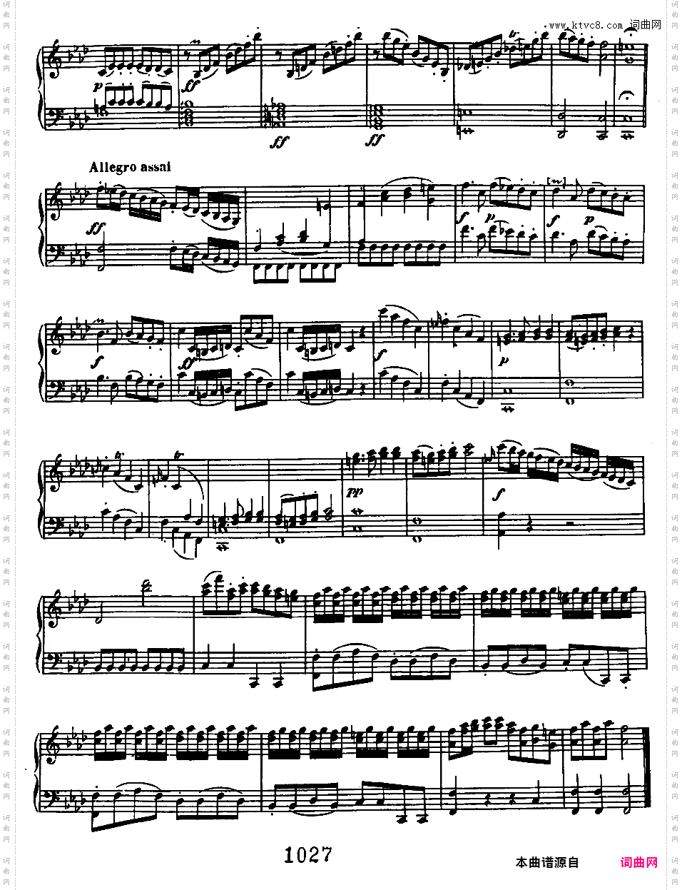 六首钢琴小奏鸣曲Beethoven Sonatina in f