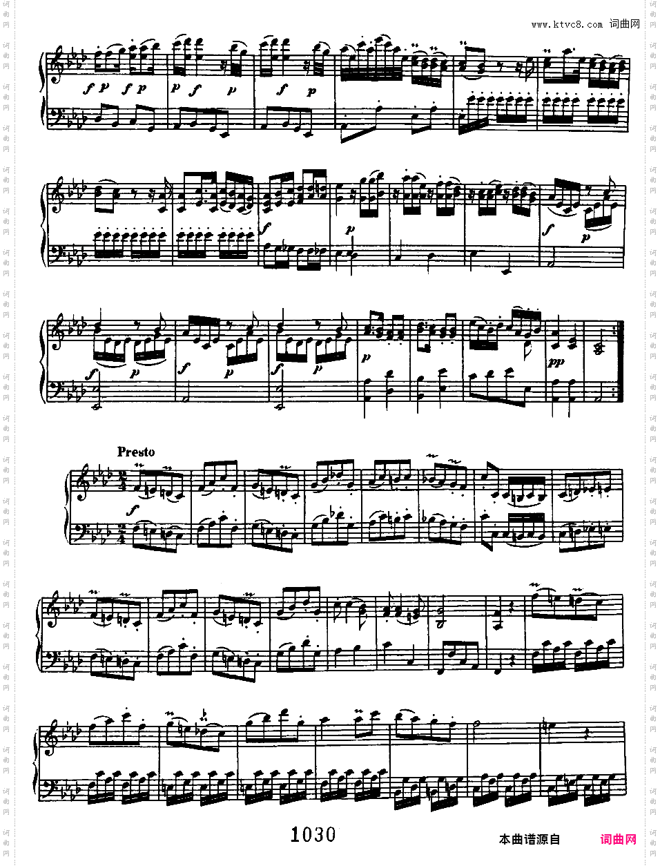 六首钢琴小奏鸣曲Beethoven Sonatina in f