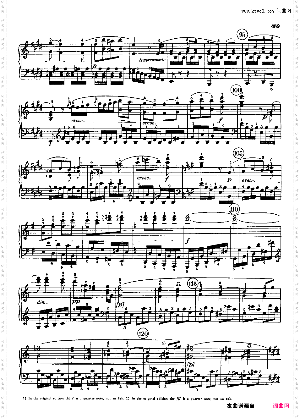 e小调第二十七钢琴奏鸣曲 Op·90