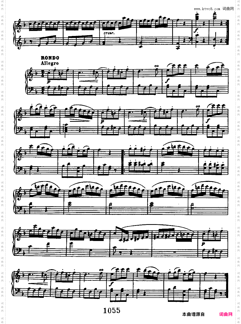 六首钢琴小奏鸣曲Beethoven Sonatina in F, Anh 5