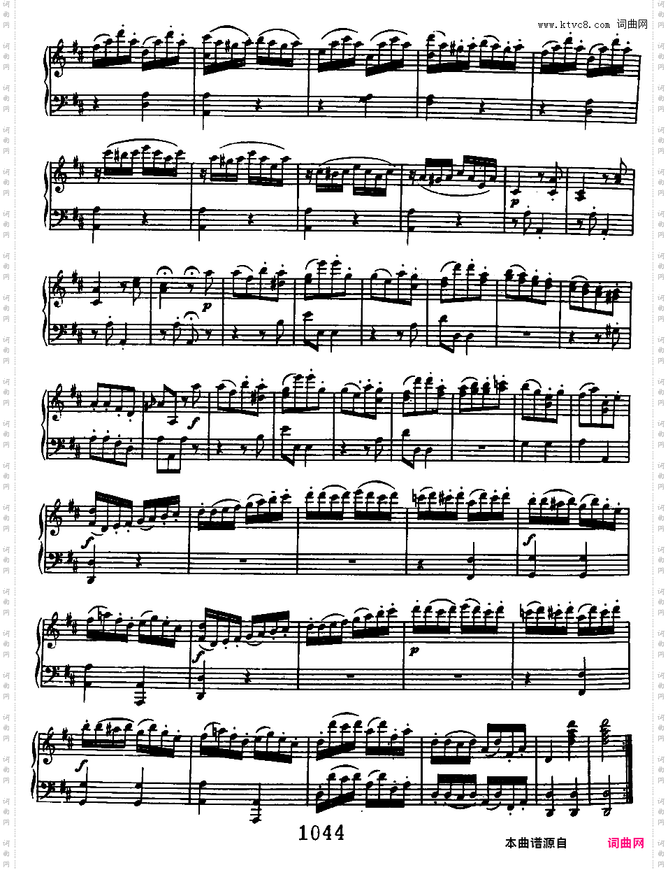 六首钢琴小奏鸣曲Beethoven Sonatina in D
