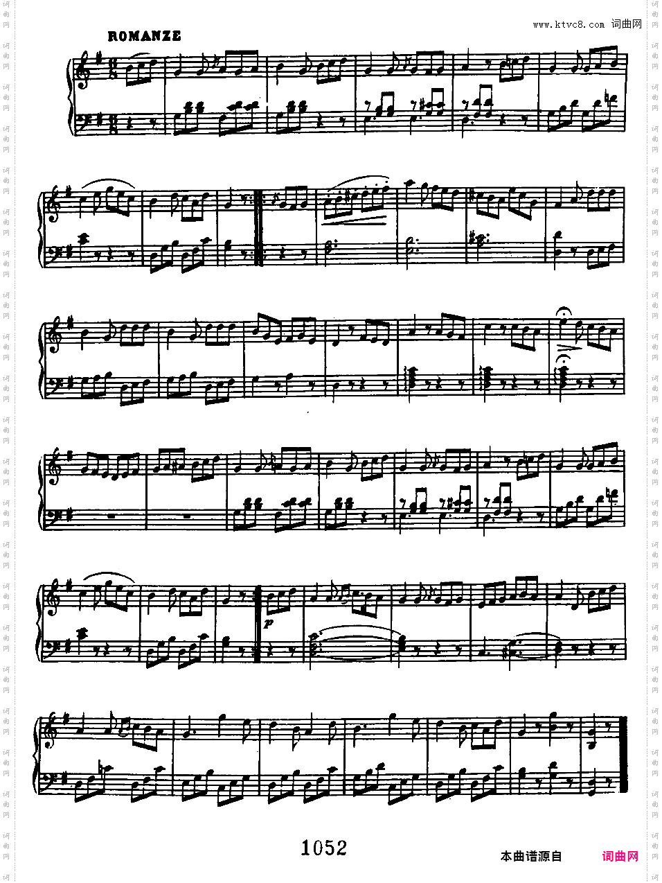 六首钢琴小奏鸣曲Beethoven Sonatina in G, Anh 5
