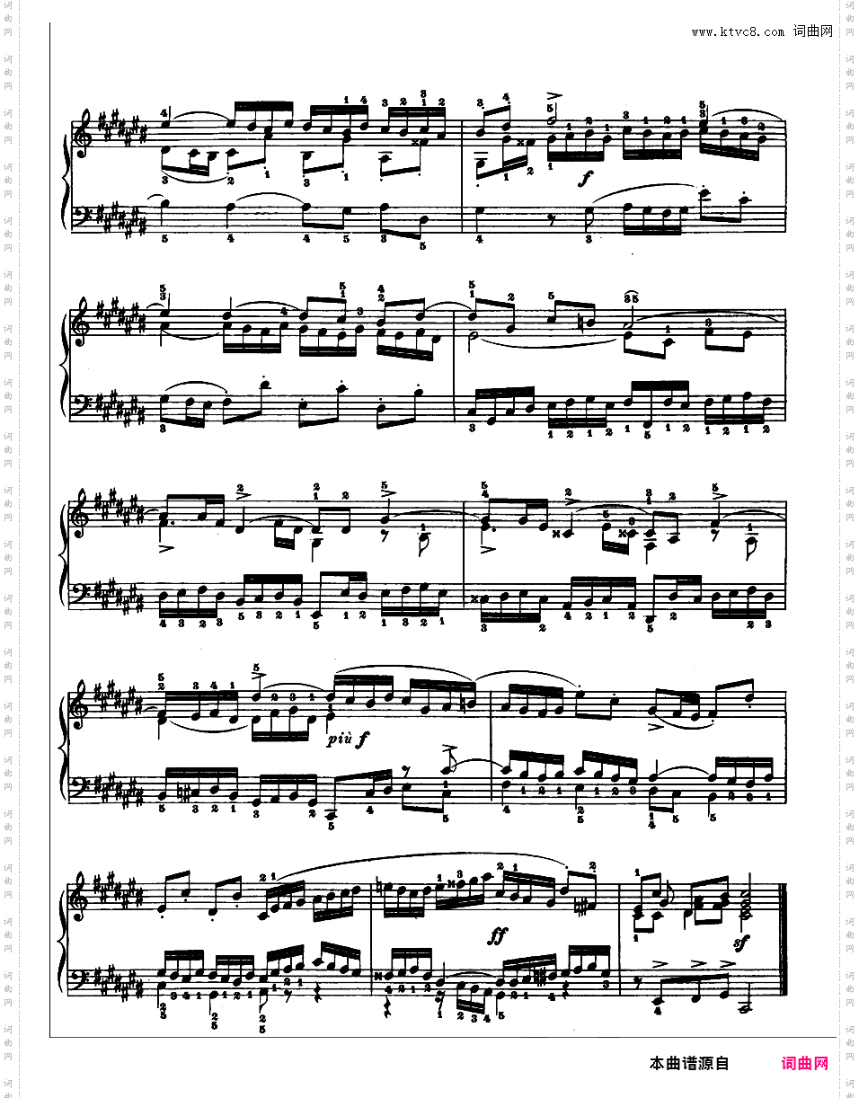 《平均律钢琴曲集第一卷》The Well Tempered ClavierPrelude & Fugue 03