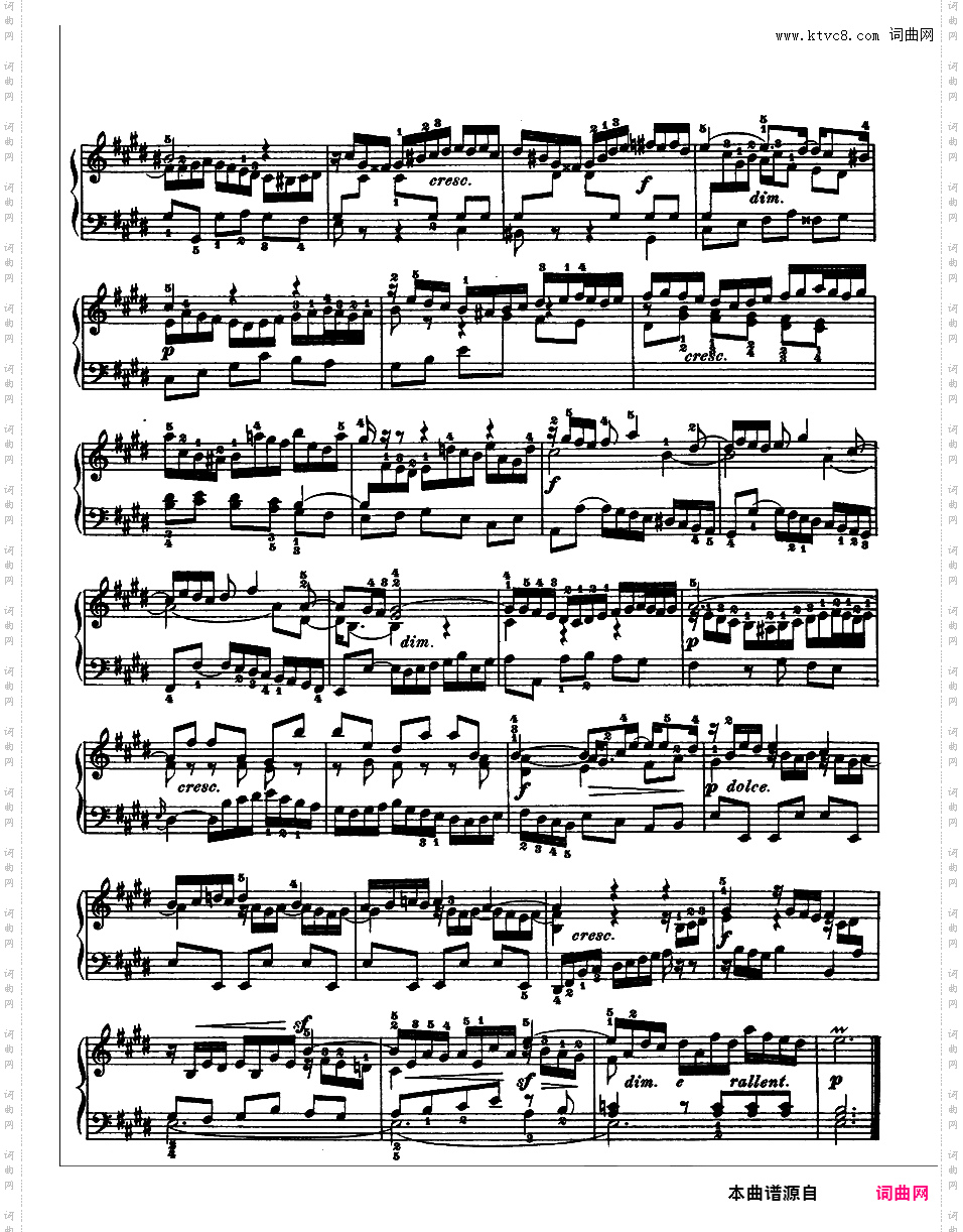 《平均律钢琴曲集第二卷》The Well Tempered ClavierPrelude & Fugue 09