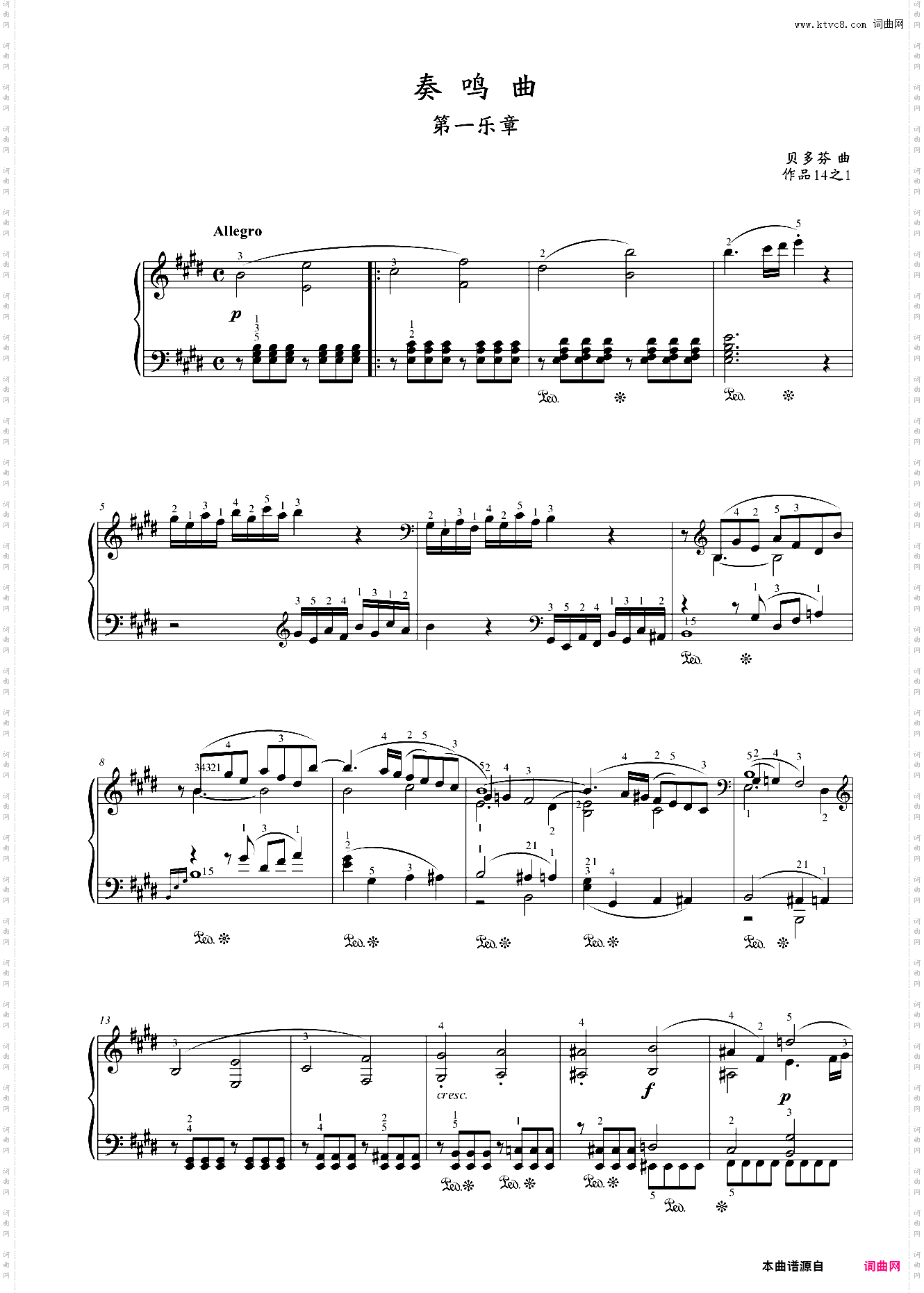 第九级 大型乐曲奏鸣曲