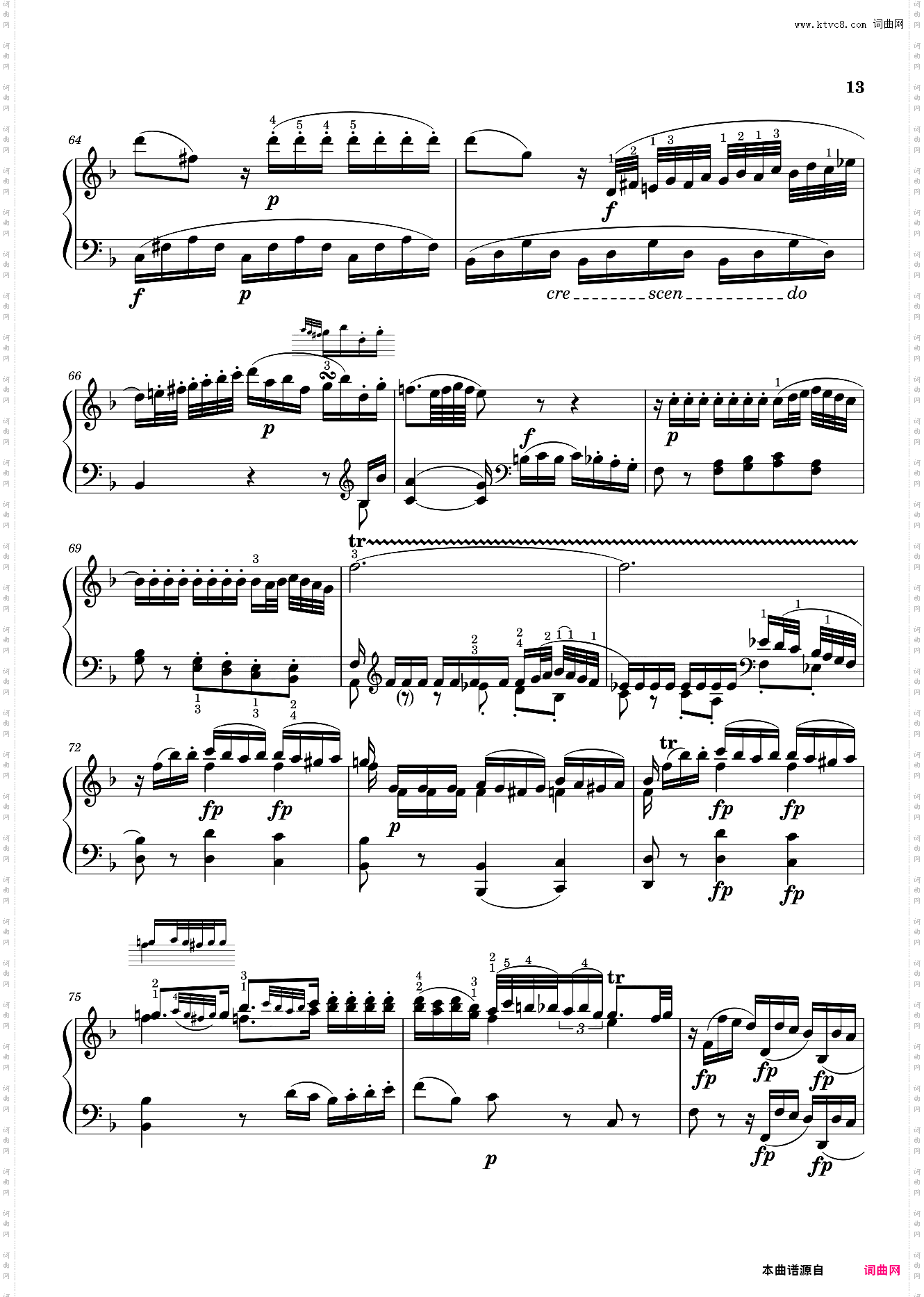 K·310第二乐章 莫扎特