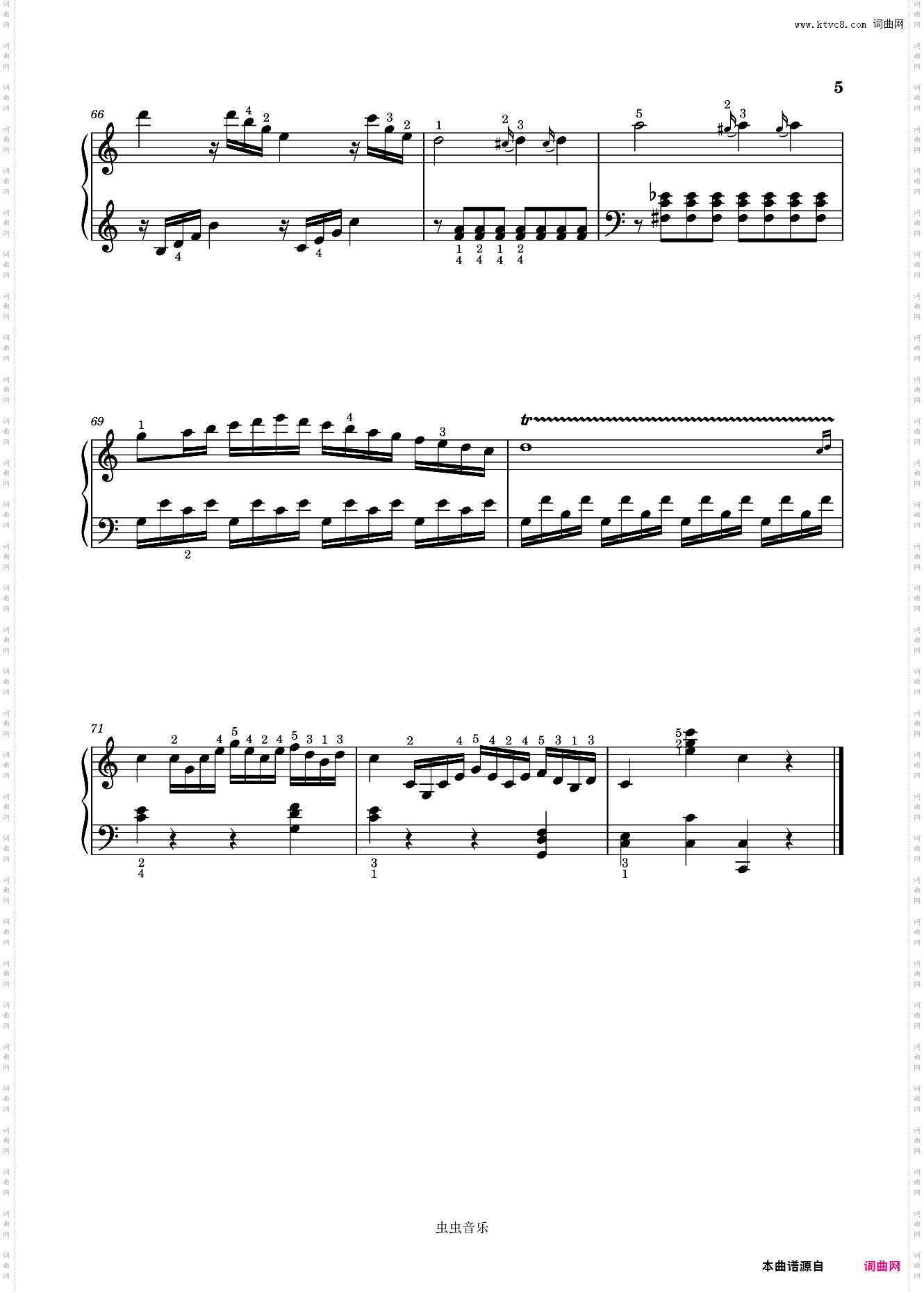 C大调钢琴奏鸣曲 K·545 第一乐章-莫扎特-Asmort制谱