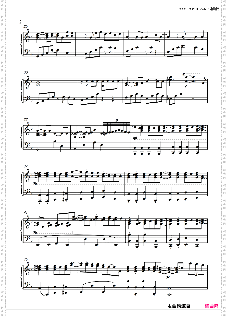 City Of Stars 完美独奏版 五线谱
