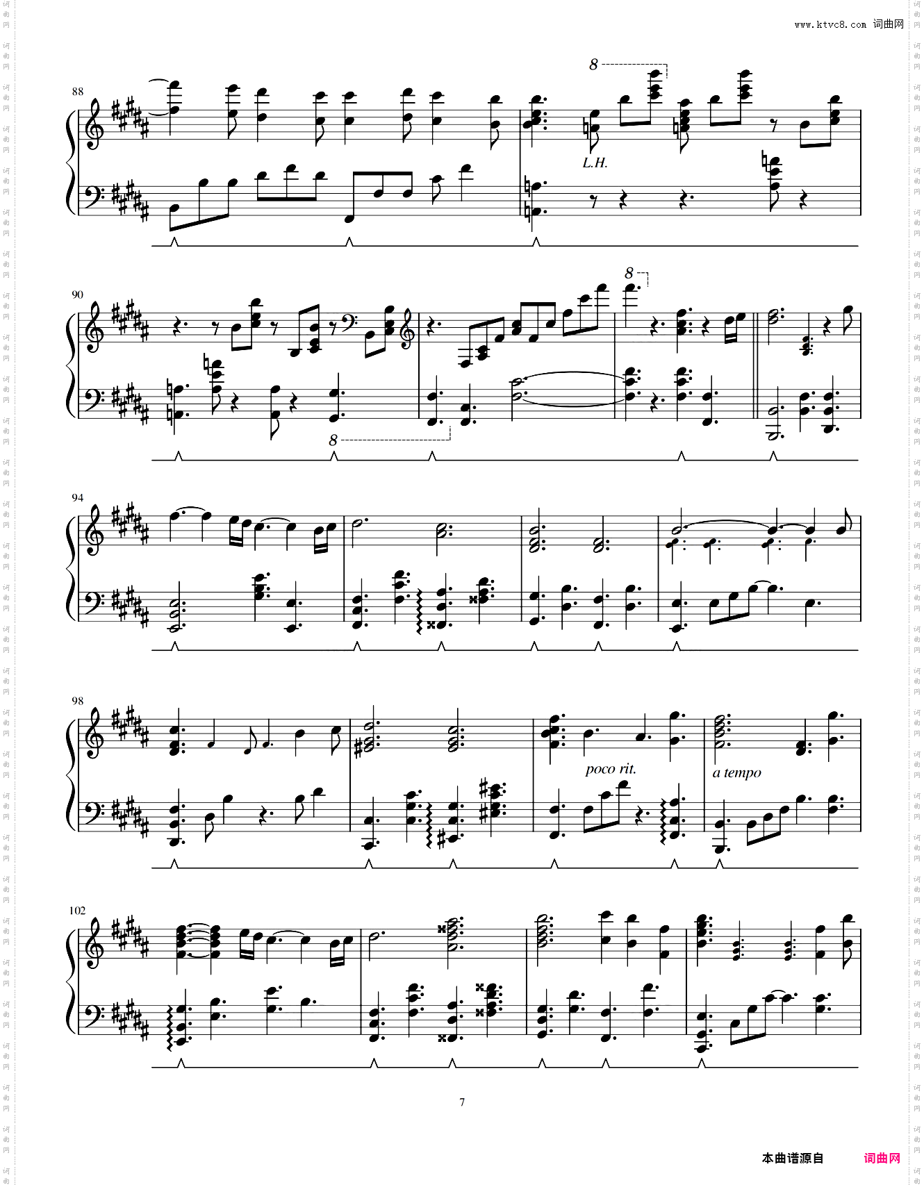 Sparkle 火花 钢琴谱 你的名字 插曲 原版