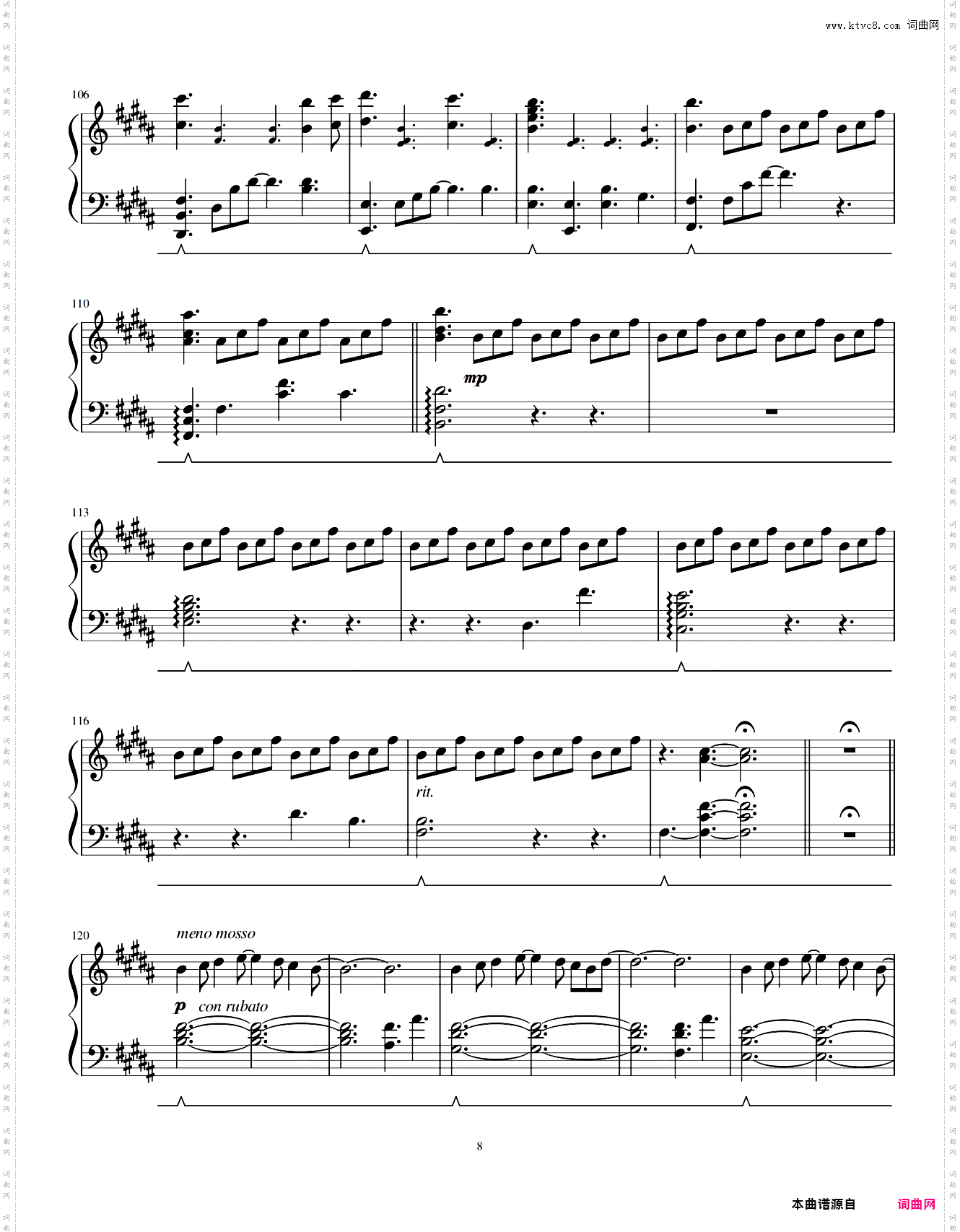 Sparkle 火花 钢琴谱 你的名字 插曲 原版