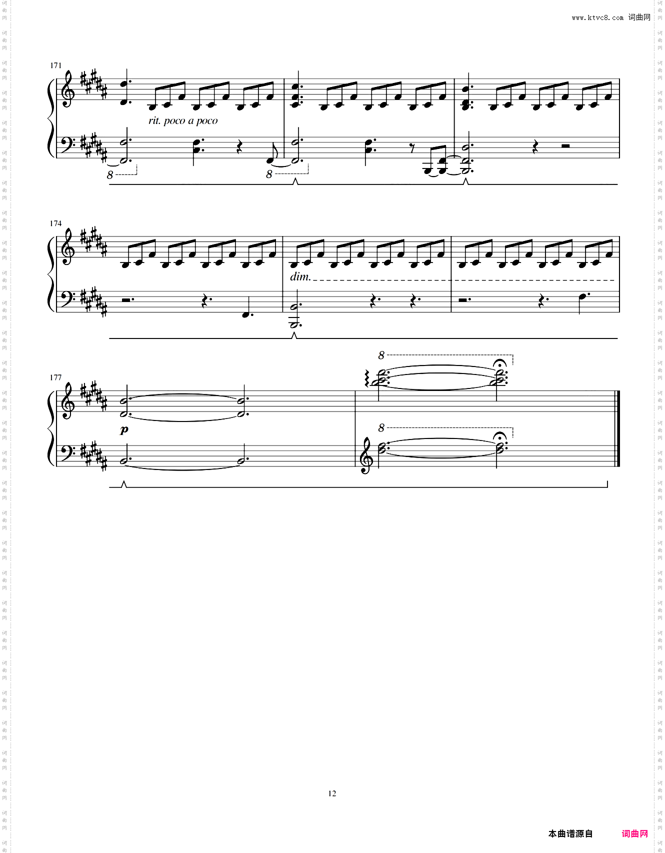 Sparkle 火花 钢琴谱 你的名字 插曲 原版