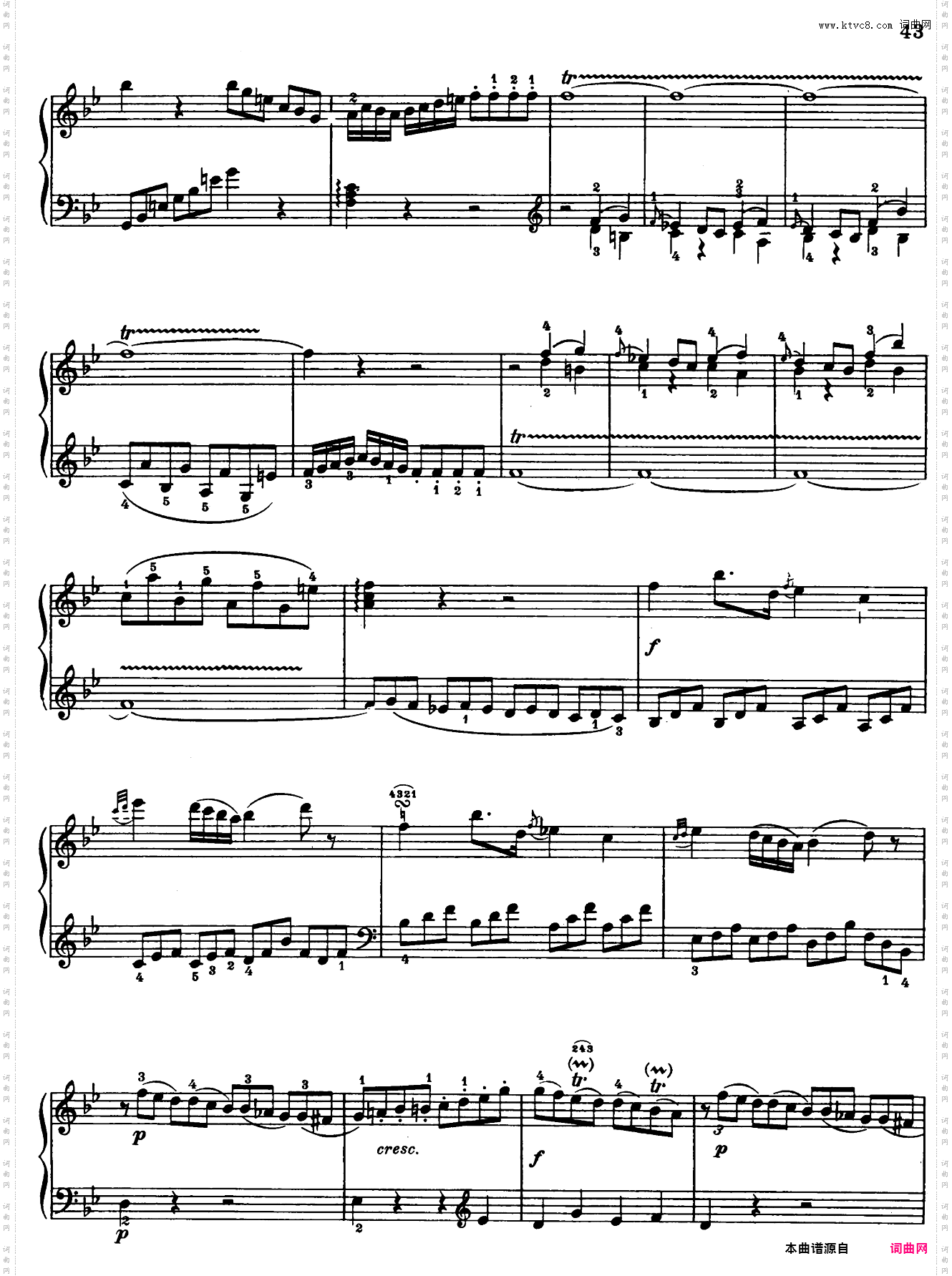 Sonata in bB Major No·3 K·281