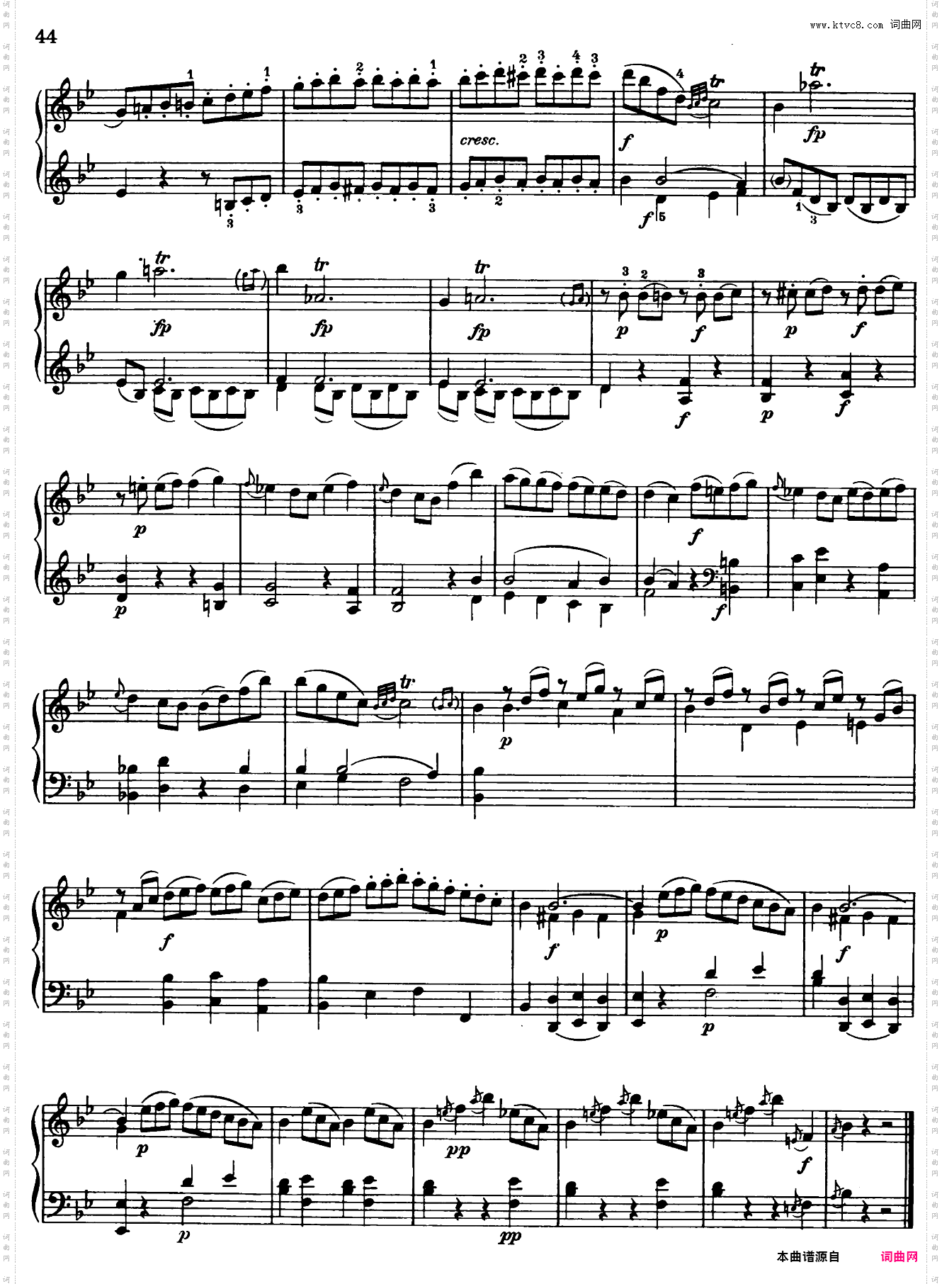 Sonata in bB Major No·3 K·281