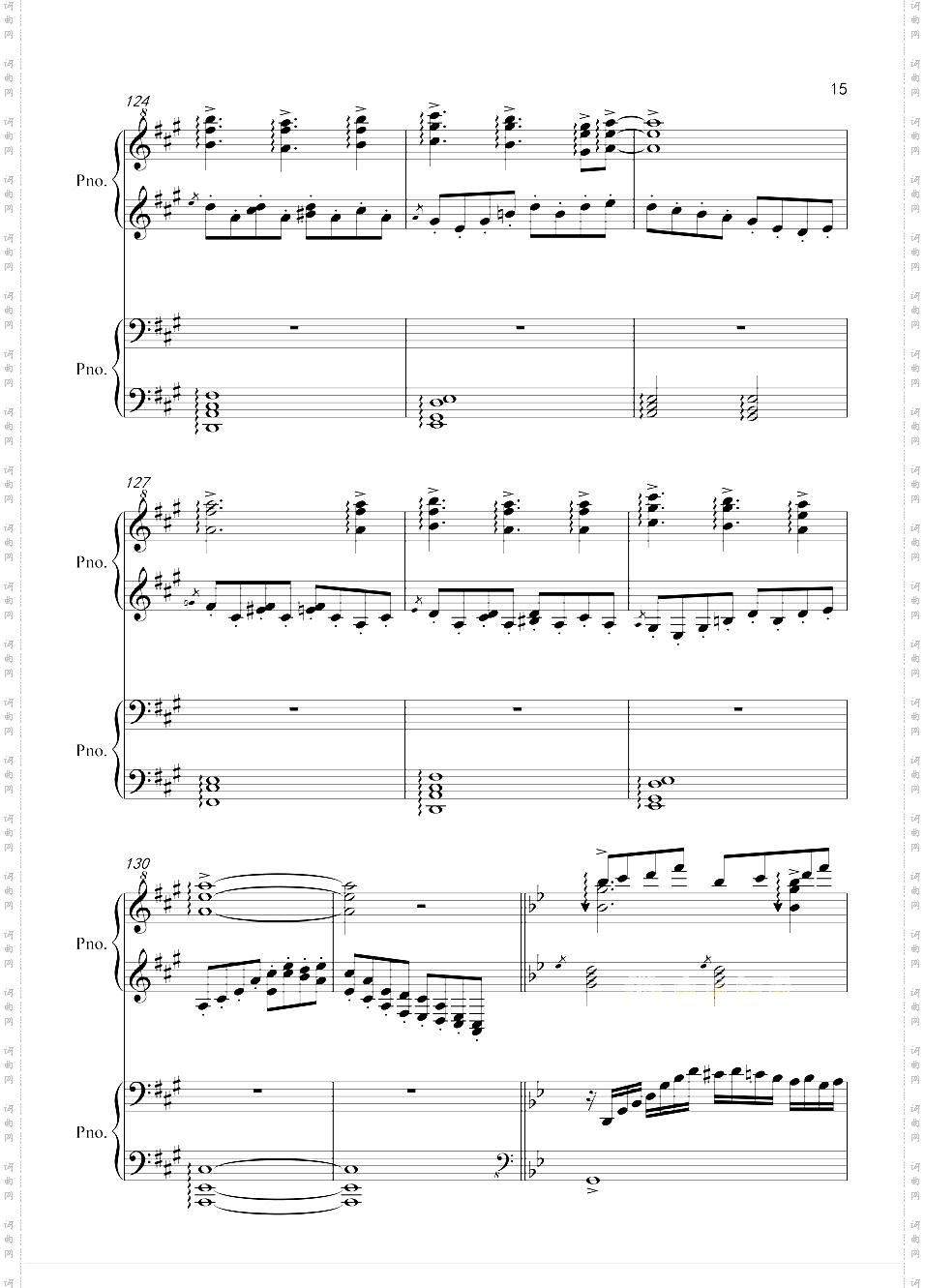 犬夜叉第三季片尾曲-Dearest for Piano Four Hands