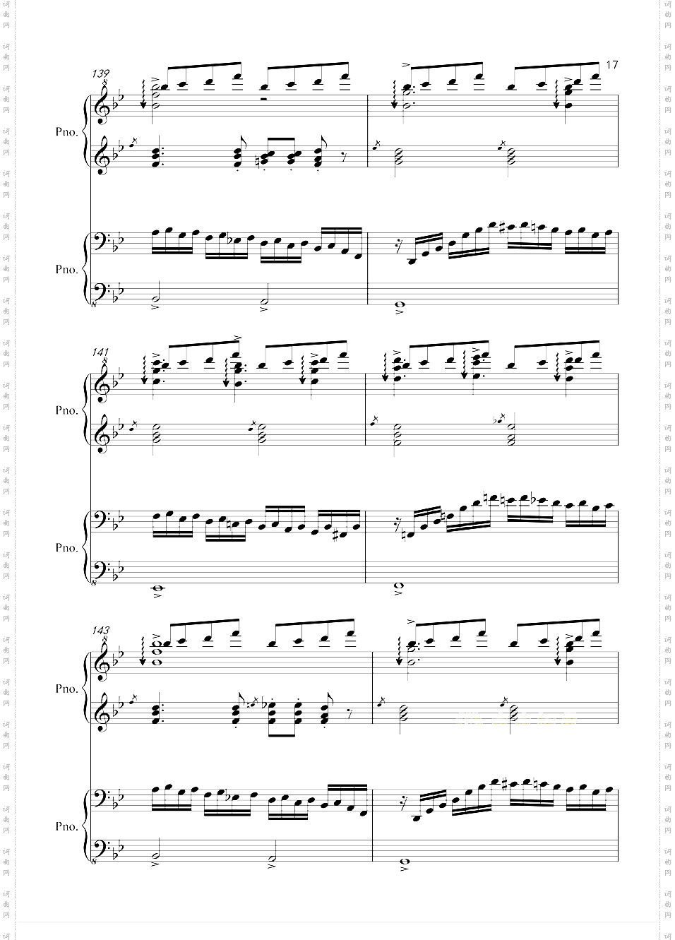 犬夜叉第三季片尾曲-Dearest for Piano Four Hands