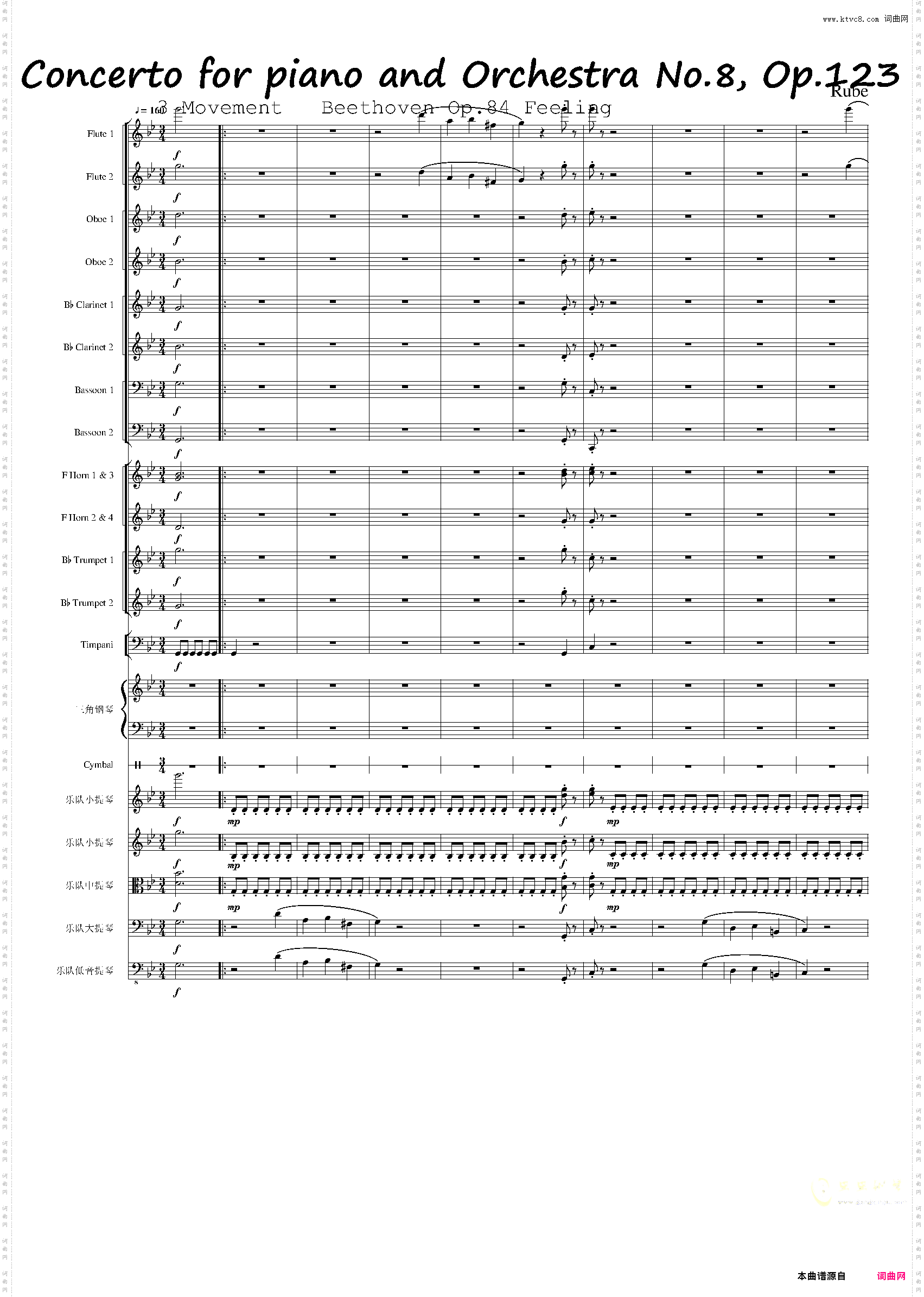Piano Concerto No·8, Op·123 III·